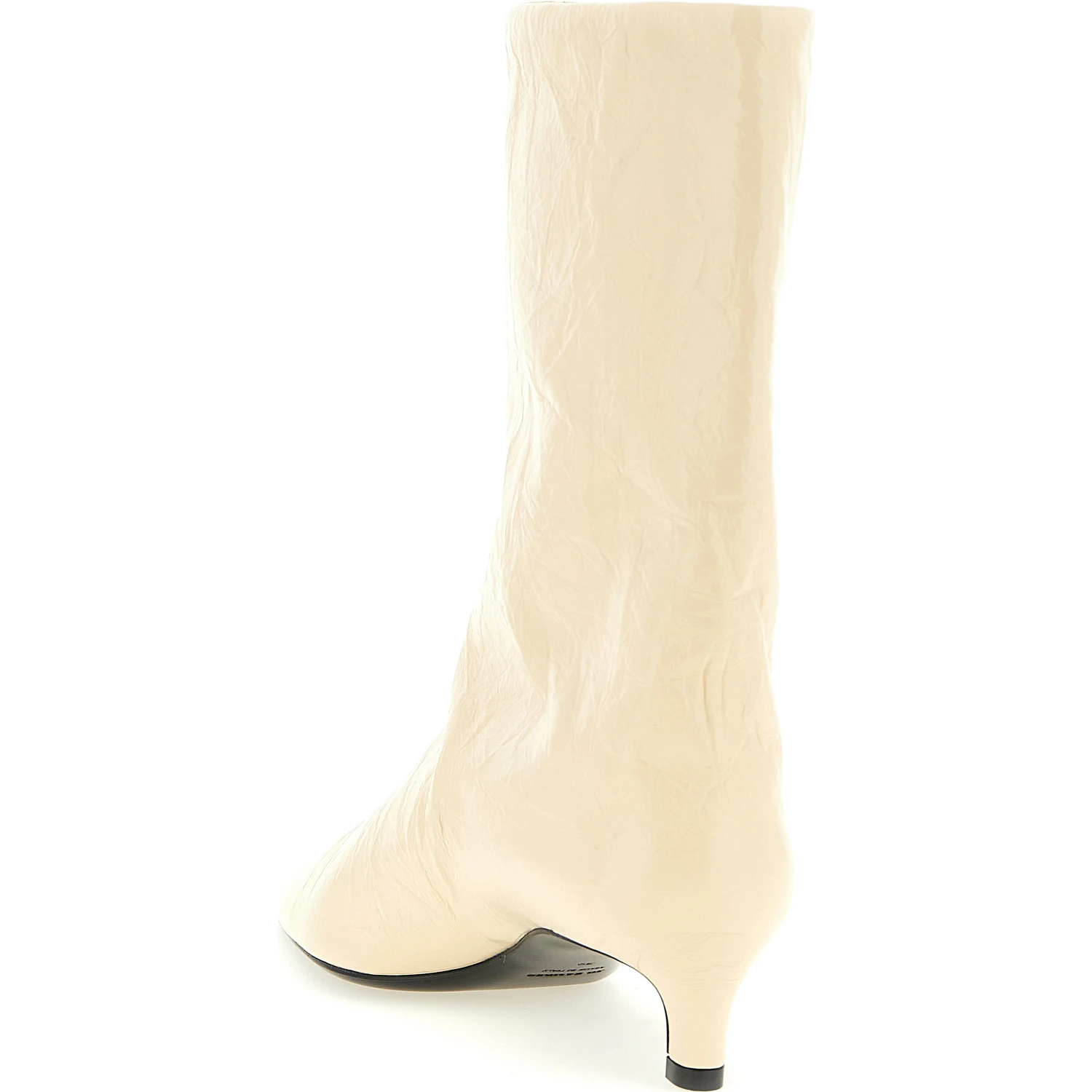 Beige Calfskin Ankle Boots