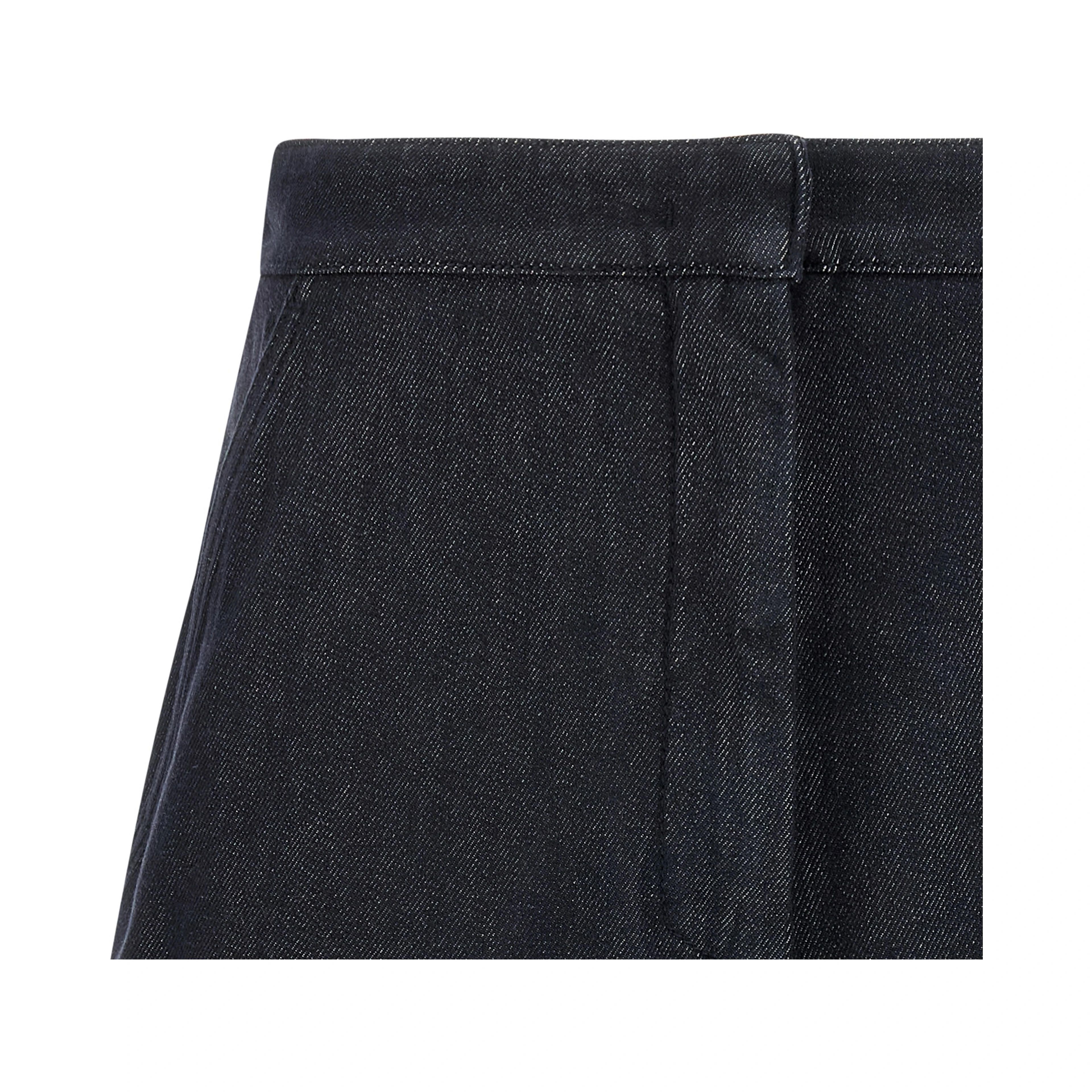 Blue Cotton Bermuda Shorts