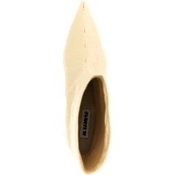 Beige Calfskin Ankle Boots
