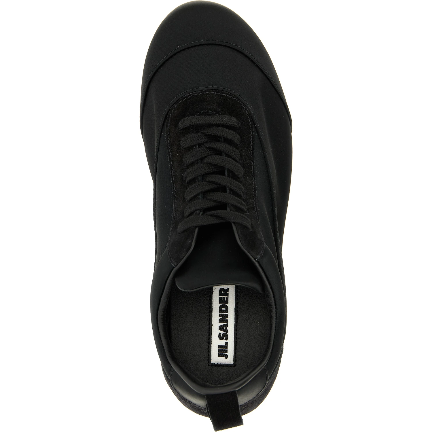 Black Cotton Low Top Sneakers
