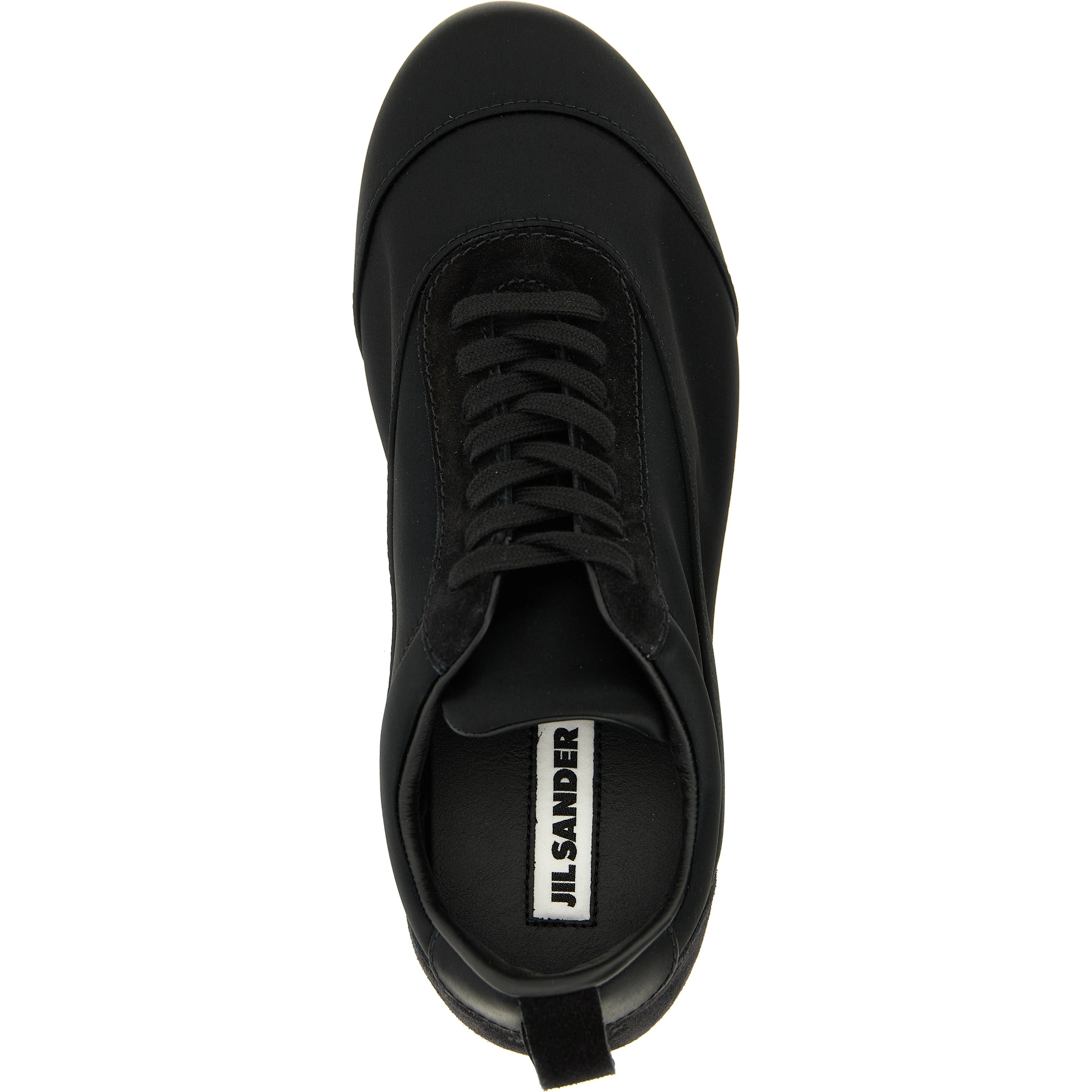 Black Cotton Low Top Sneakers