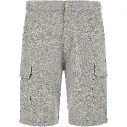 Gray Cotton Bermuda Shorts