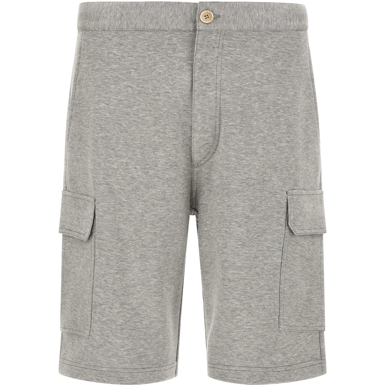 Gray Cotton Bermuda Shorts