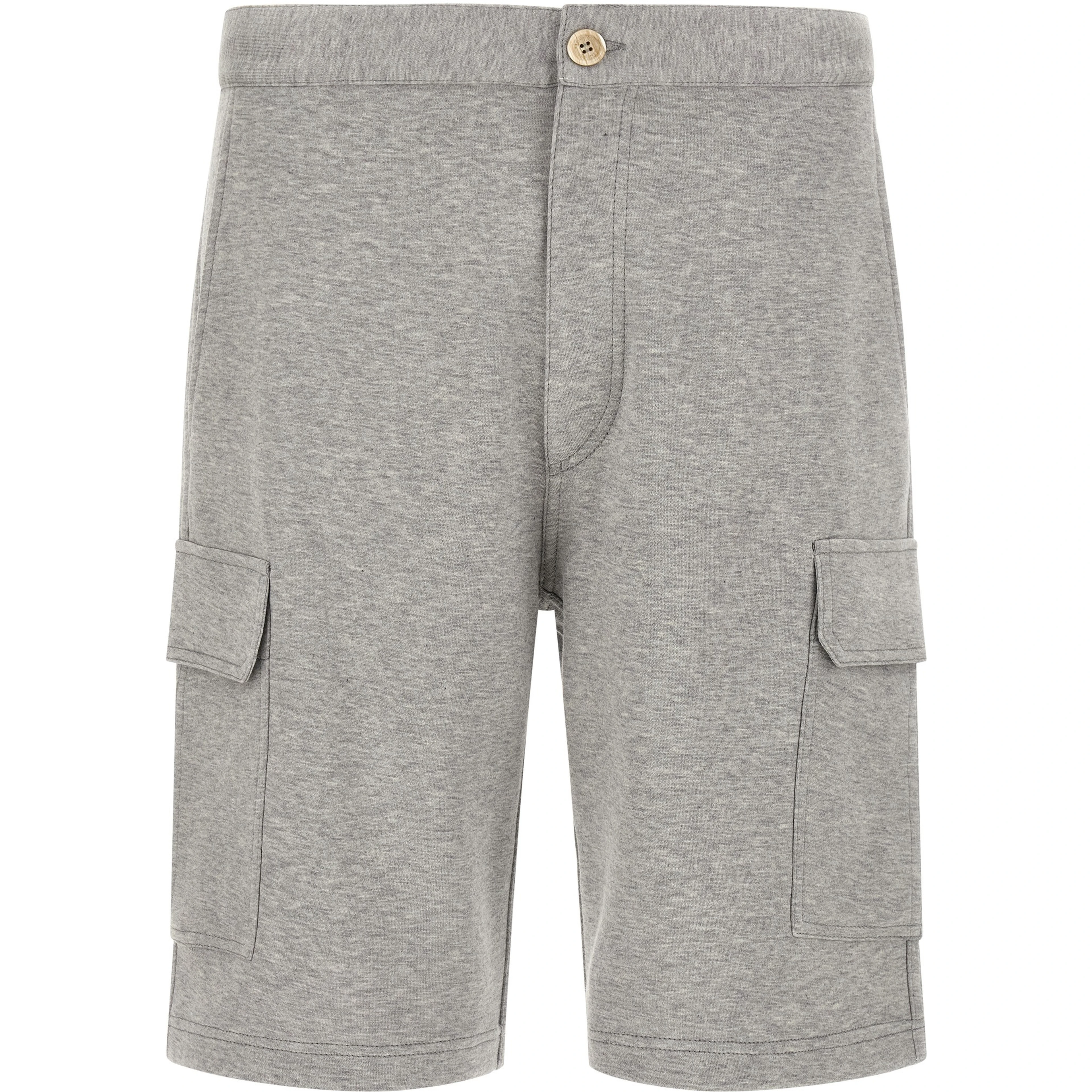 Gray Cotton Bermuda Shorts