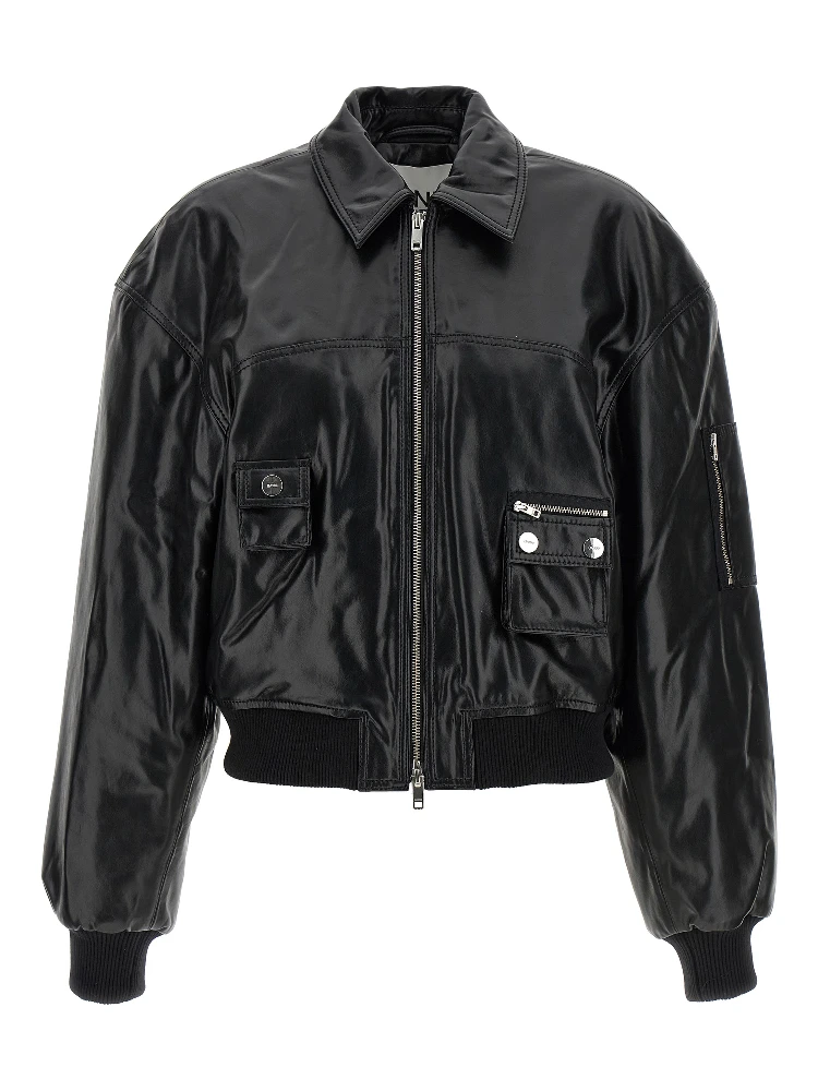 Black Leather Bomber alternative