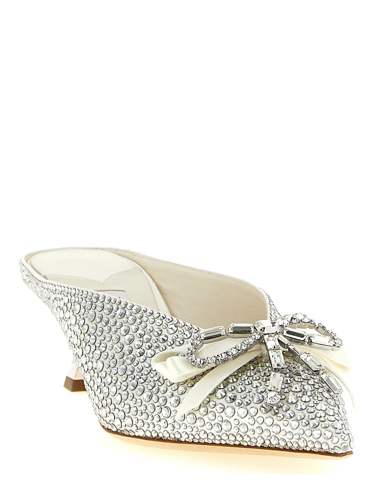 Silver Tencel Mid Heel Pumps alternative