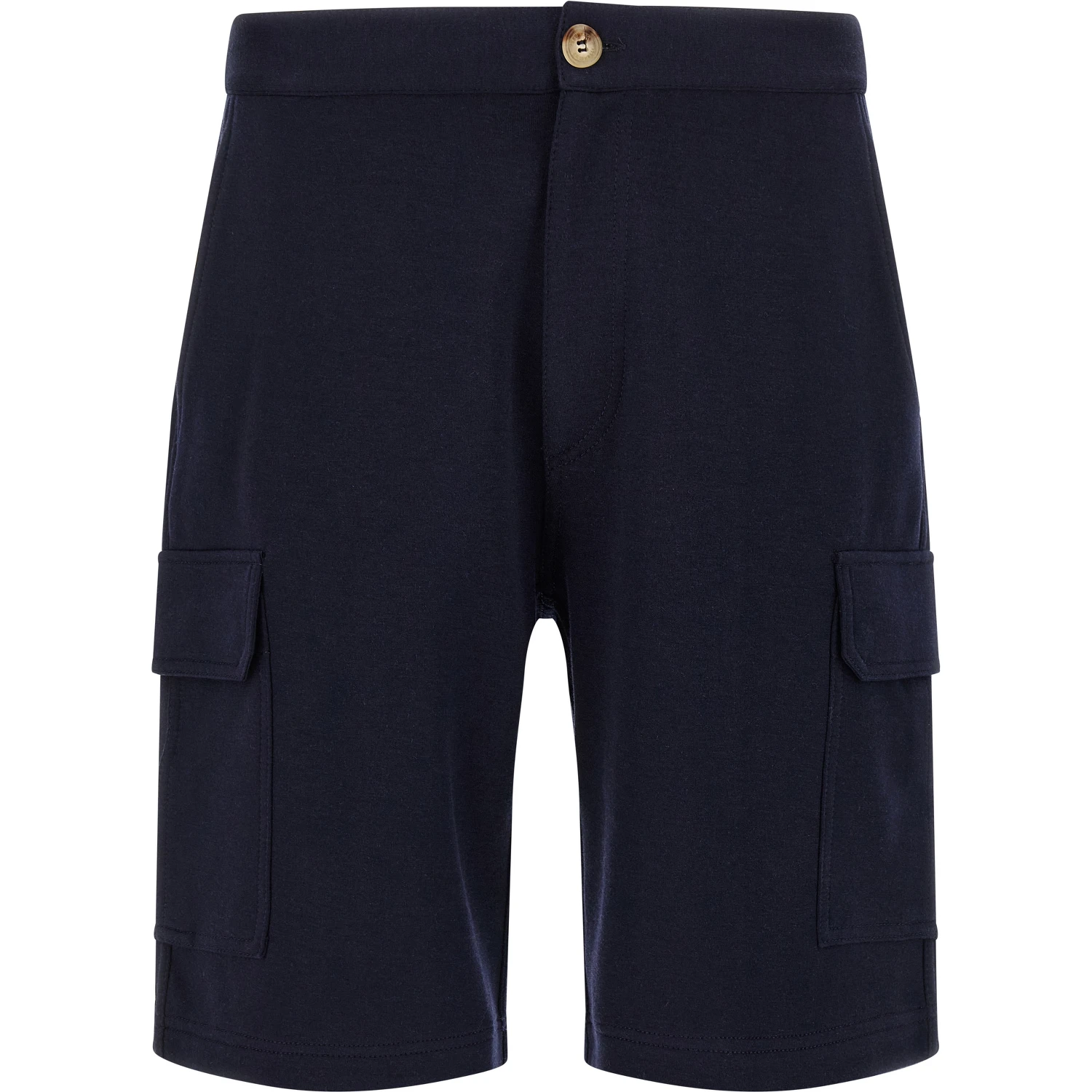 Blue Cotton Bermuda Shorts