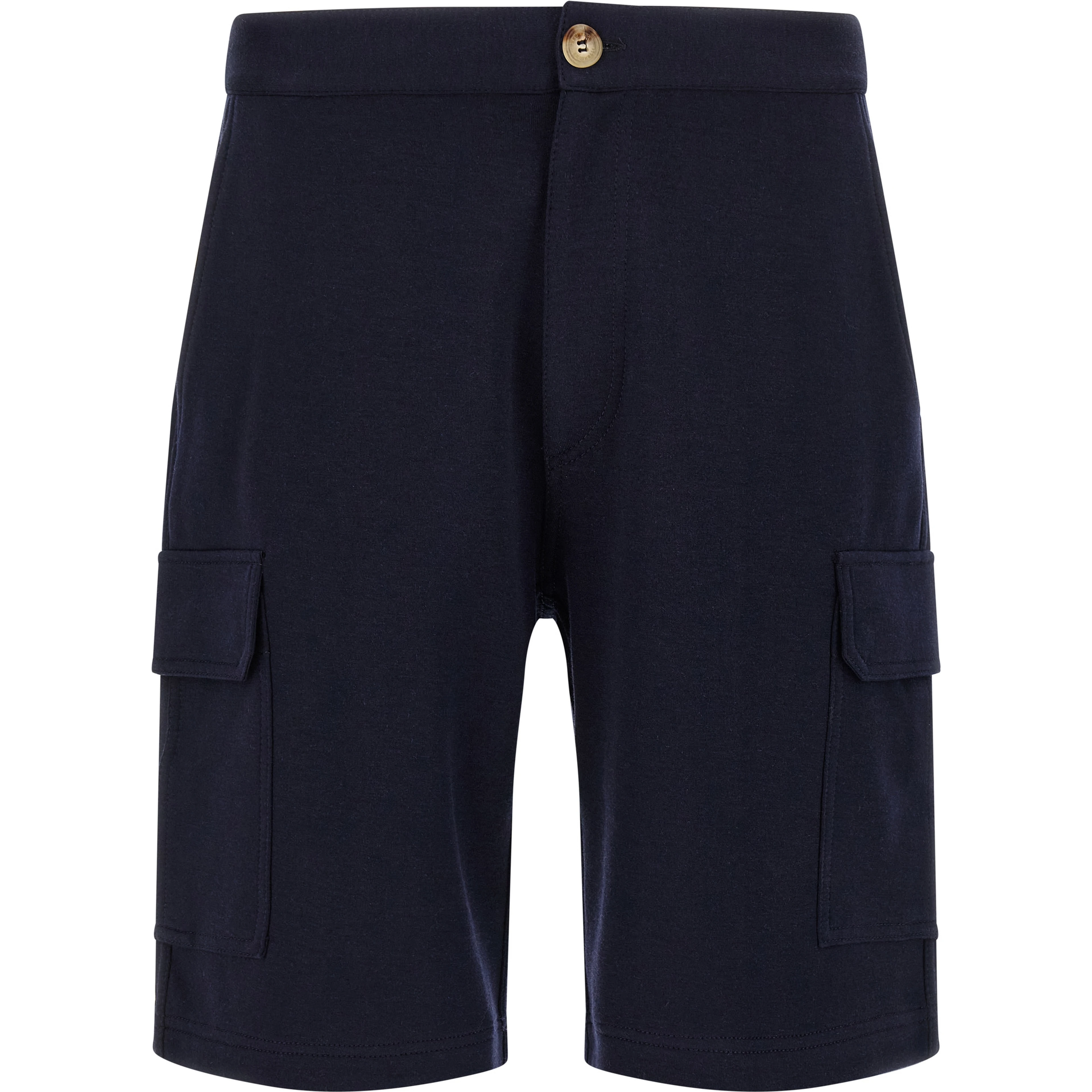 Blue Cotton Bermuda Shorts