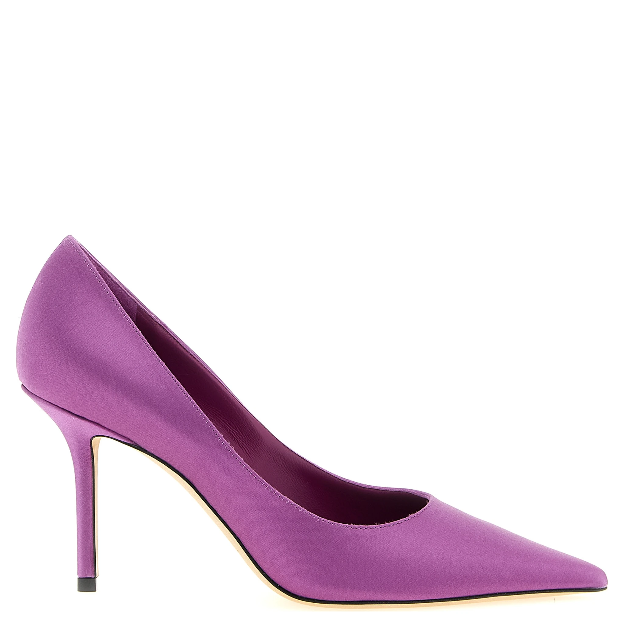 Purple Tencel High Heel Pumps