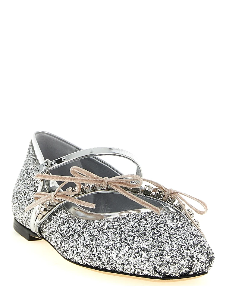 Silver Tencel Ballet Flats alternative