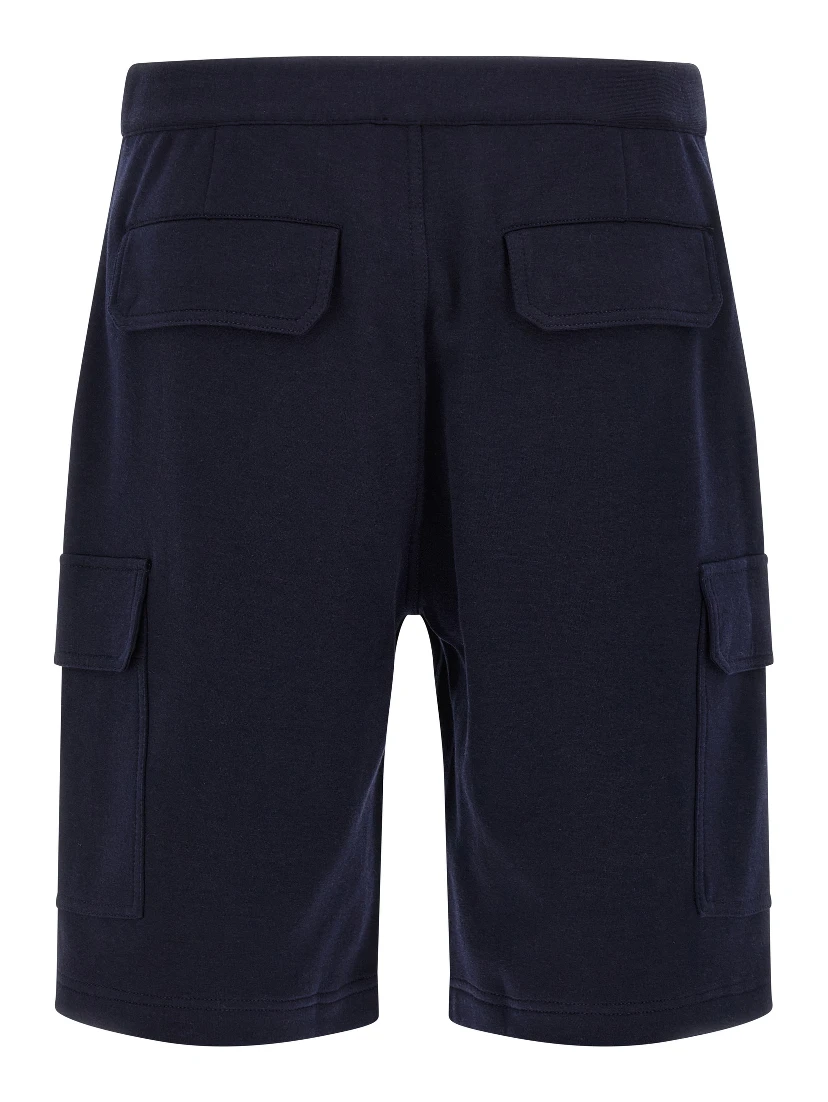 Blue Cotton Bermuda Shorts