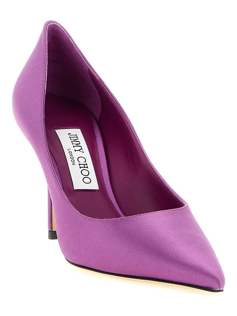 Purple Tencel High Heel Pumps