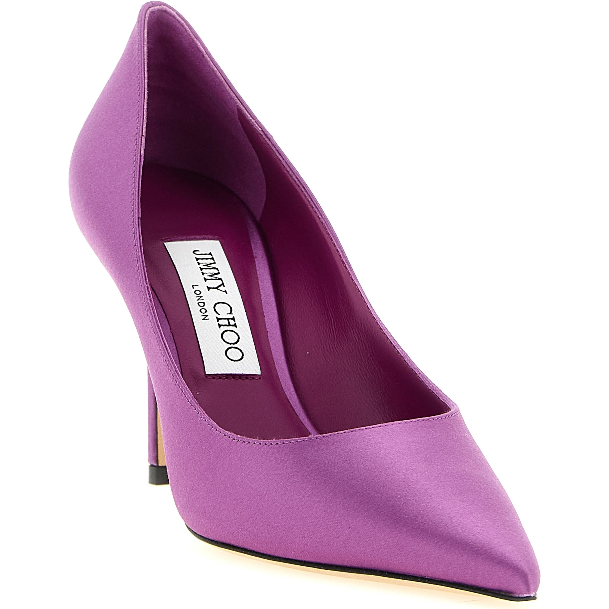 Purple Tencel High Heel Pumps