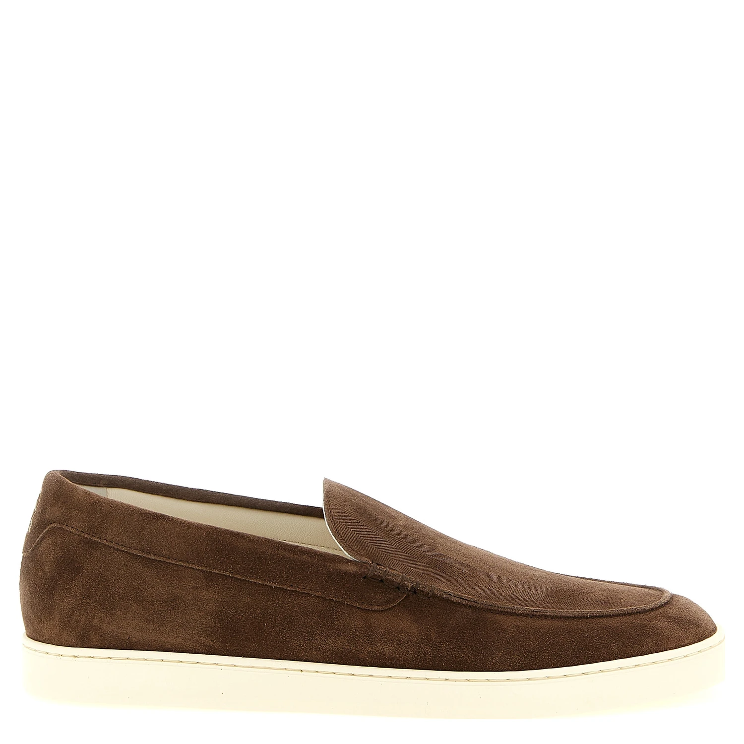 Brown Calfskin Slip-On Loafers