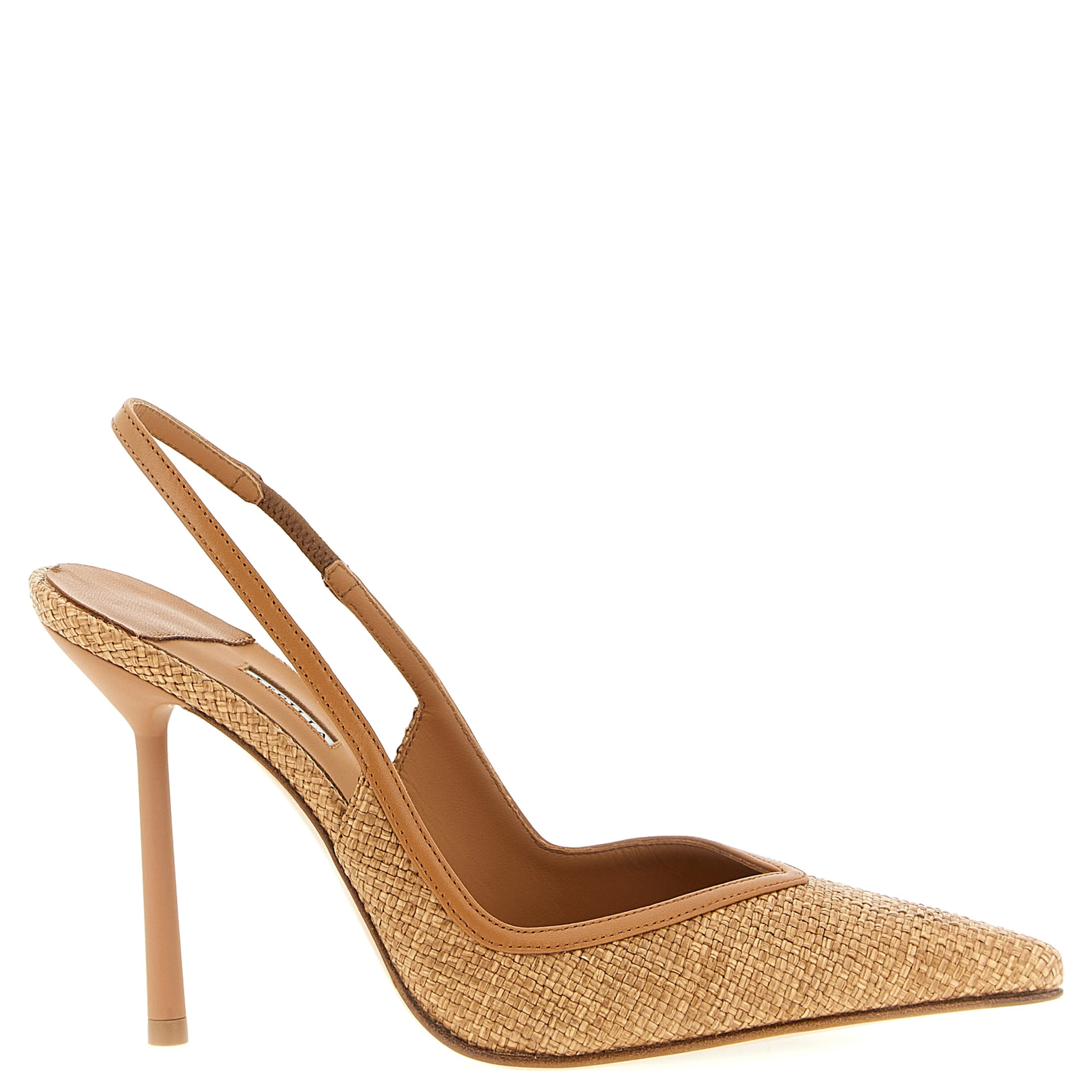 Brown Polyamide High Heel Pumps