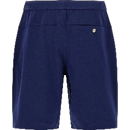 Blue Cotton Bermuda Shorts