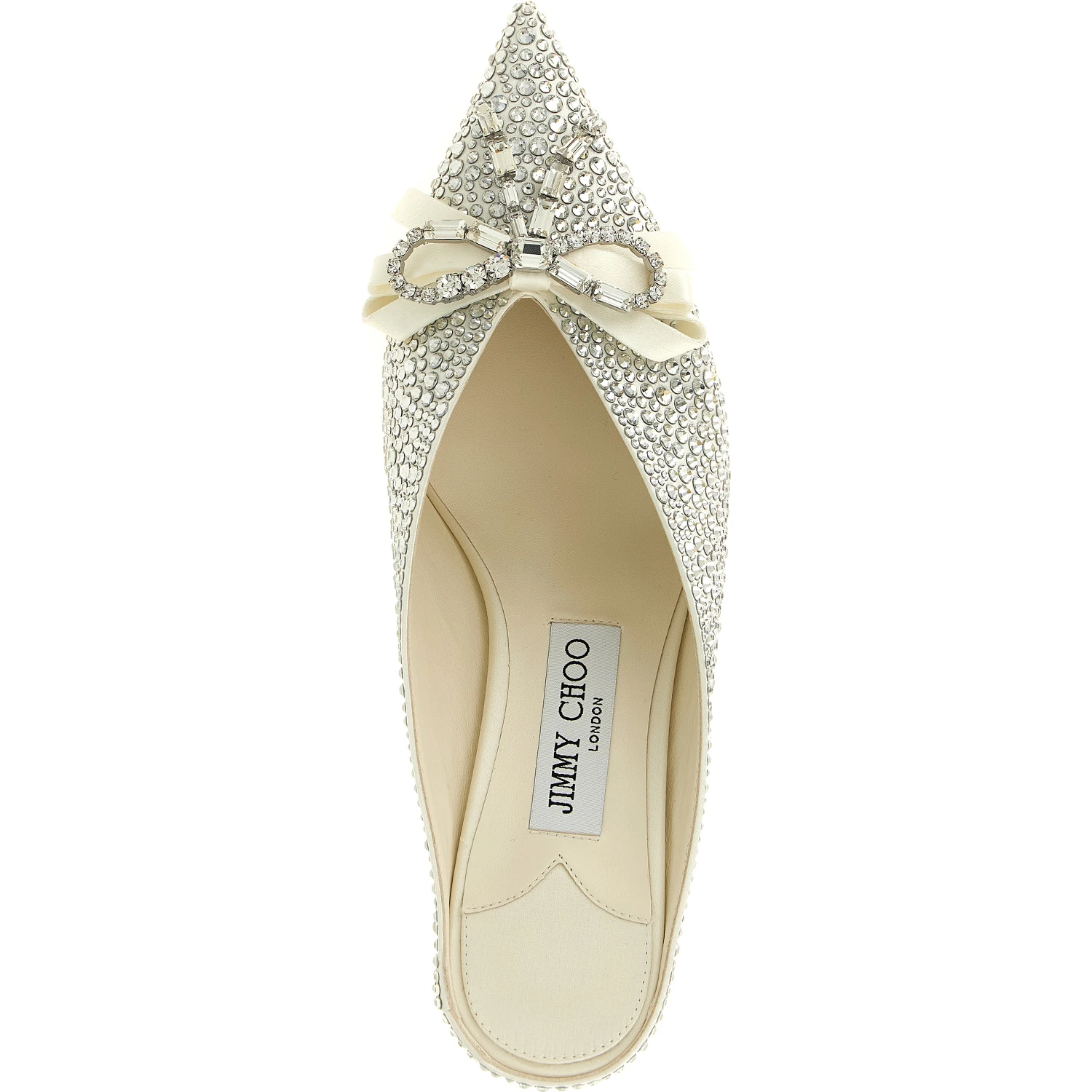 Silver Tencel Mid Heel Pumps