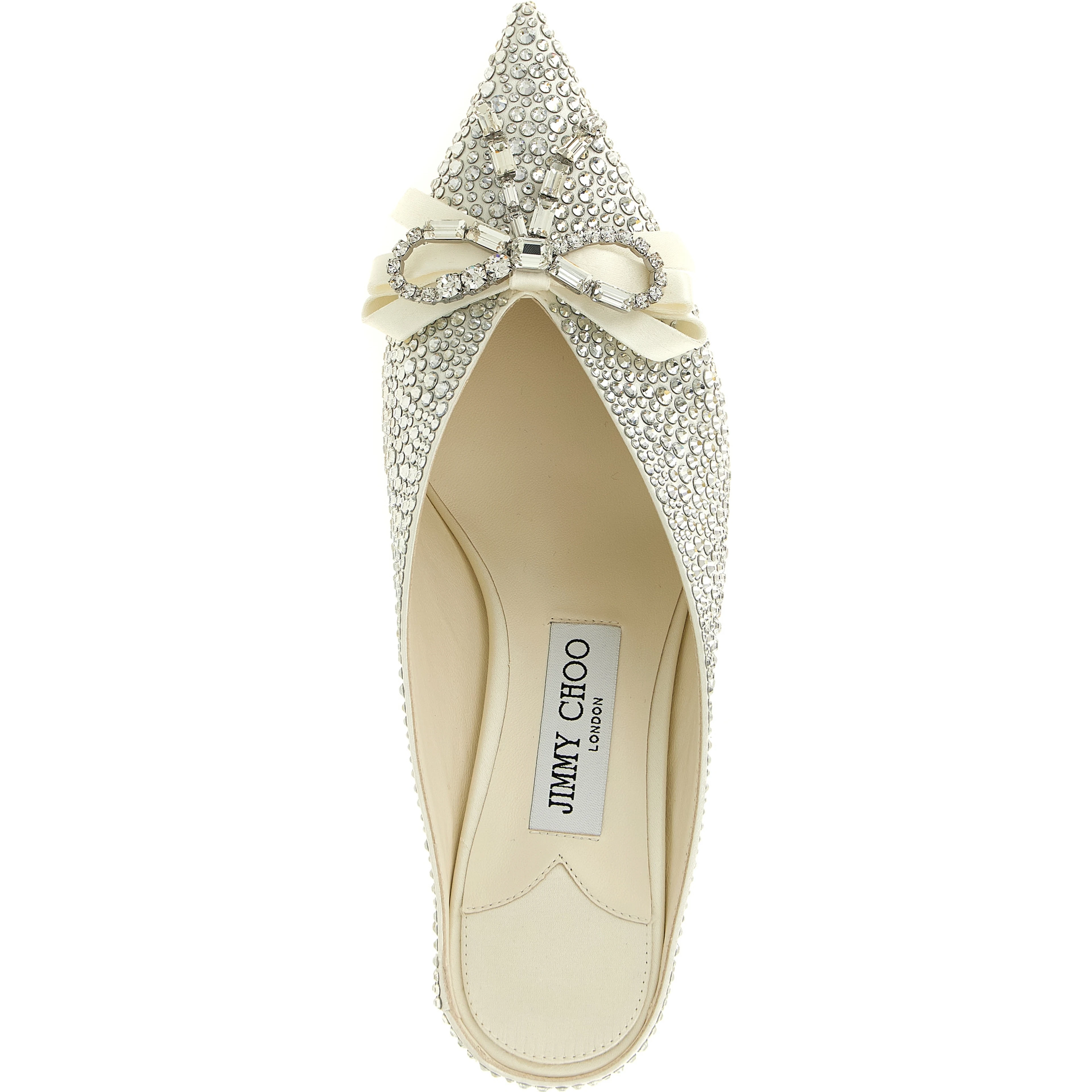 Silver Tencel Mid Heel Pumps