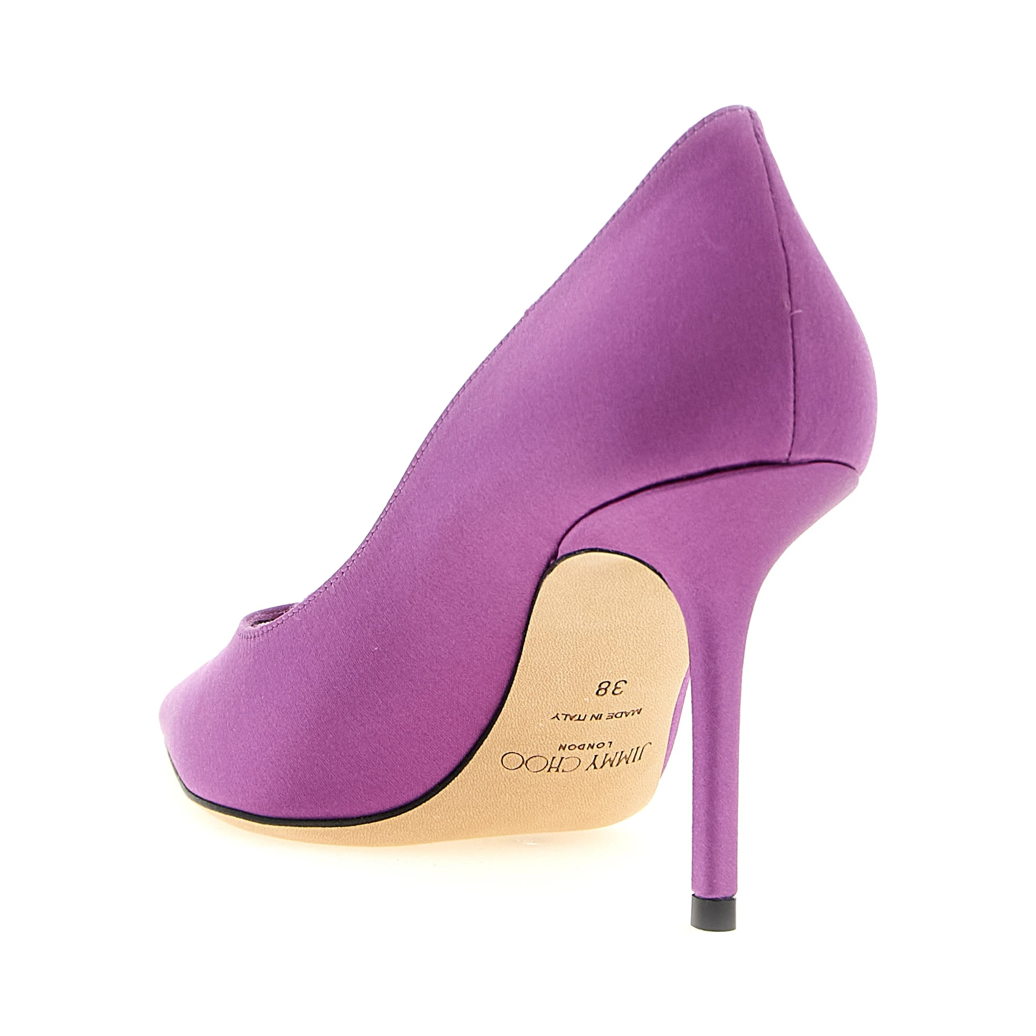 Purple Tencel High Heel Pumps