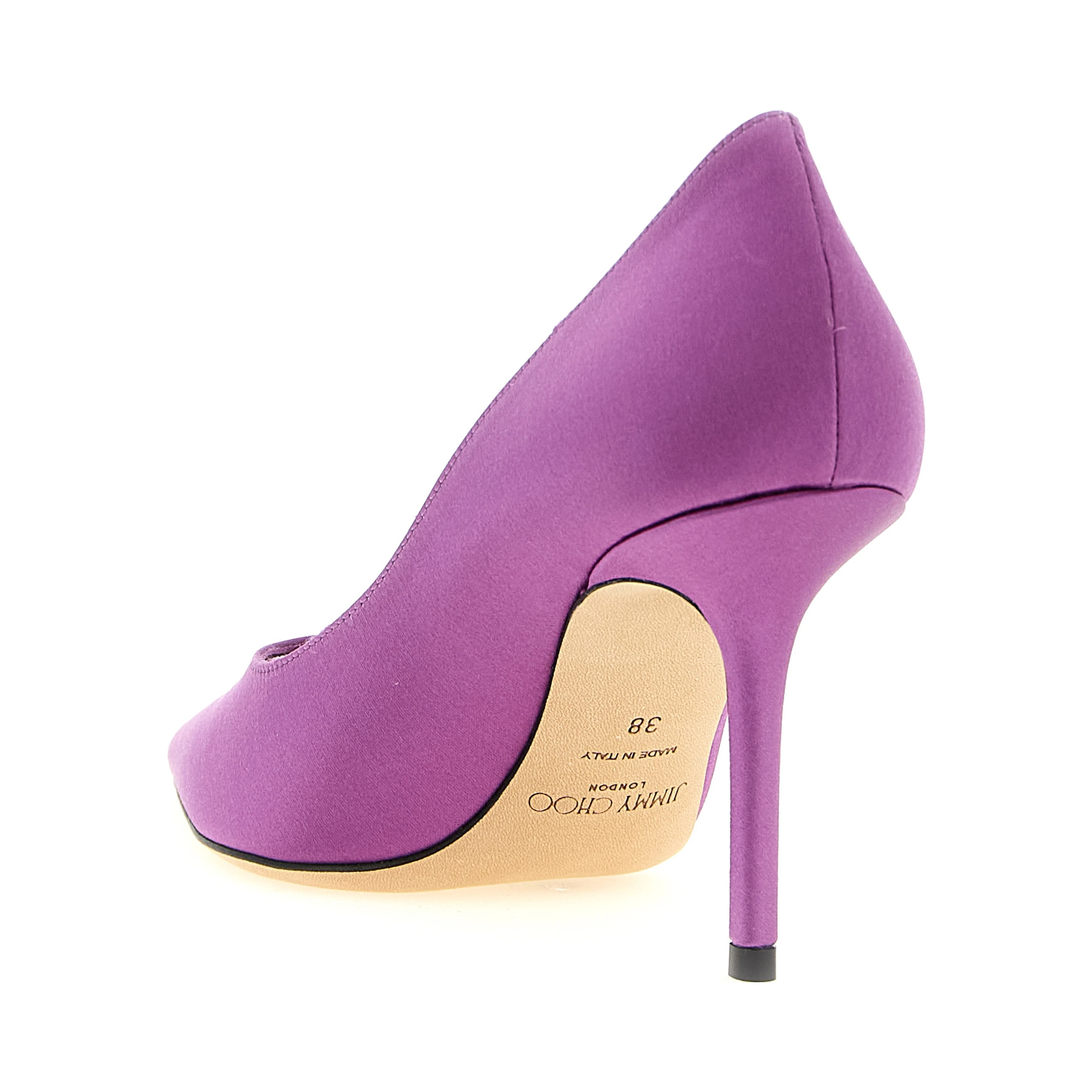 Purple Tencel High Heel Pumps