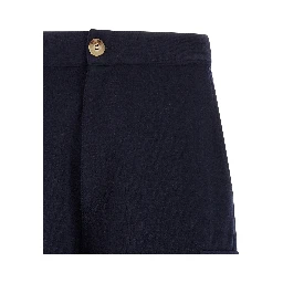 Blue Cotton Bermuda Shorts