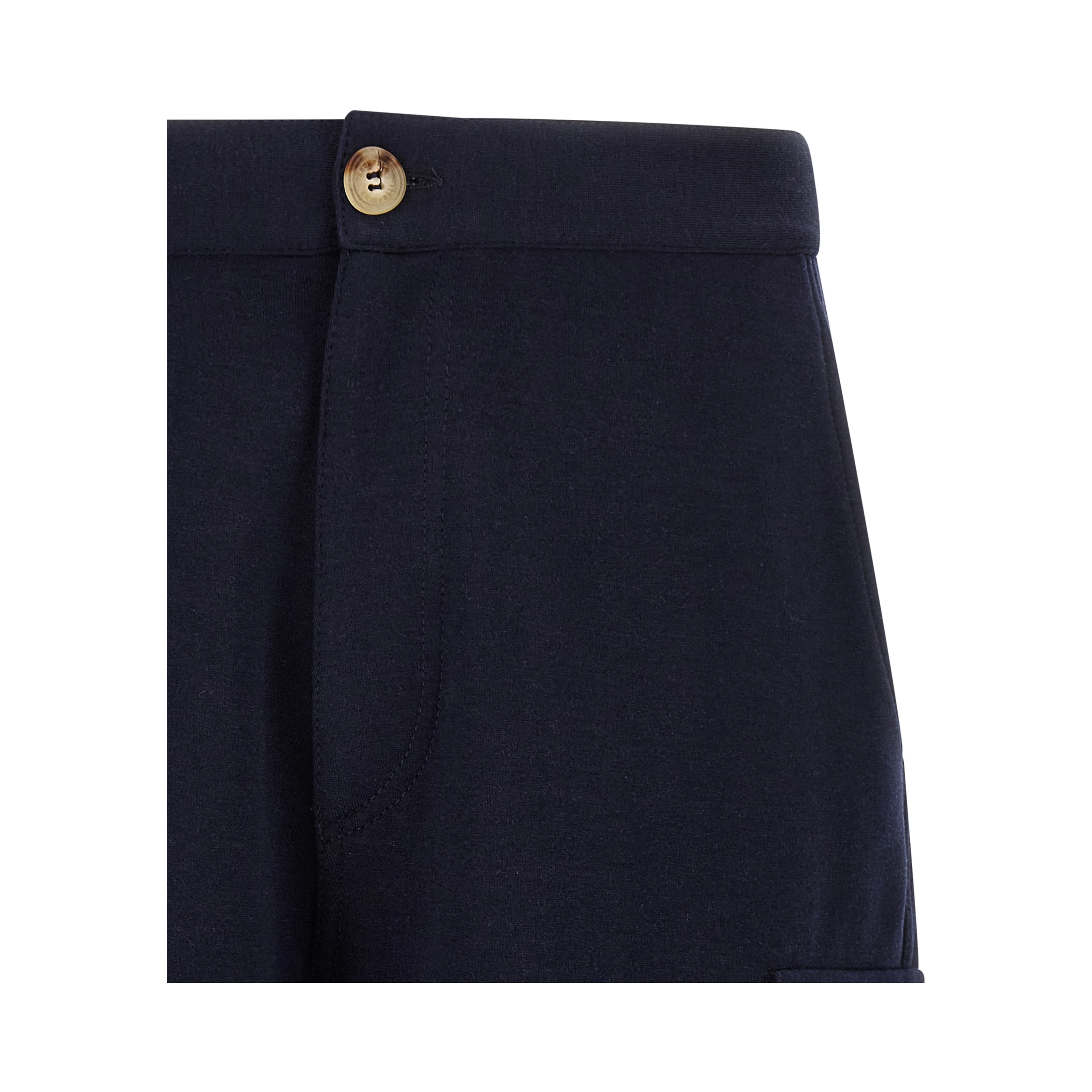 Blue Cotton Bermuda Shorts
