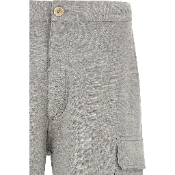 Gray Cotton Bermuda Shorts