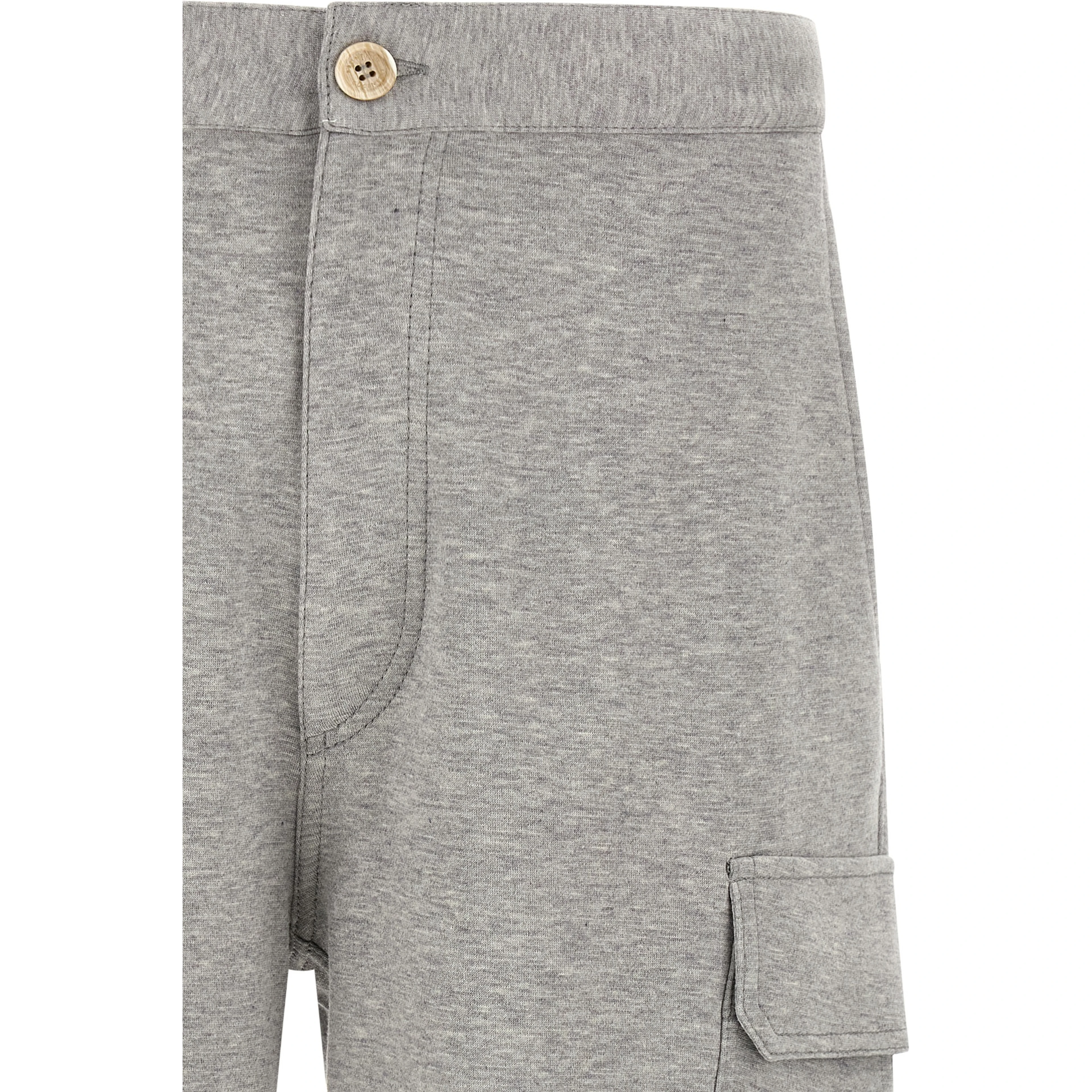Gray Cotton Bermuda Shorts