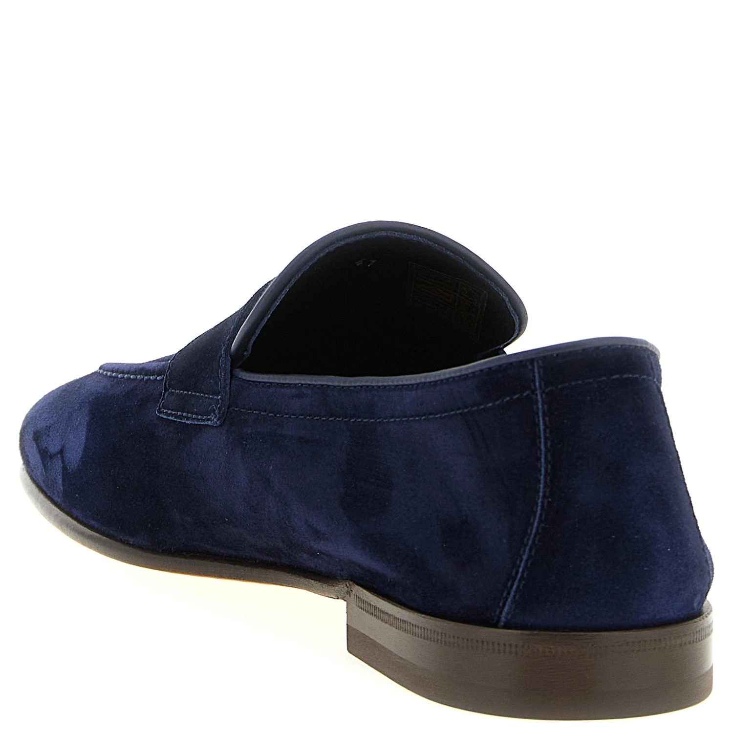 Blue Calfskin Slip-On Loafers