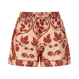 Multicolor Silk Bermuda Shorts