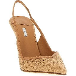 Brown Polyamide High Heel Pumps