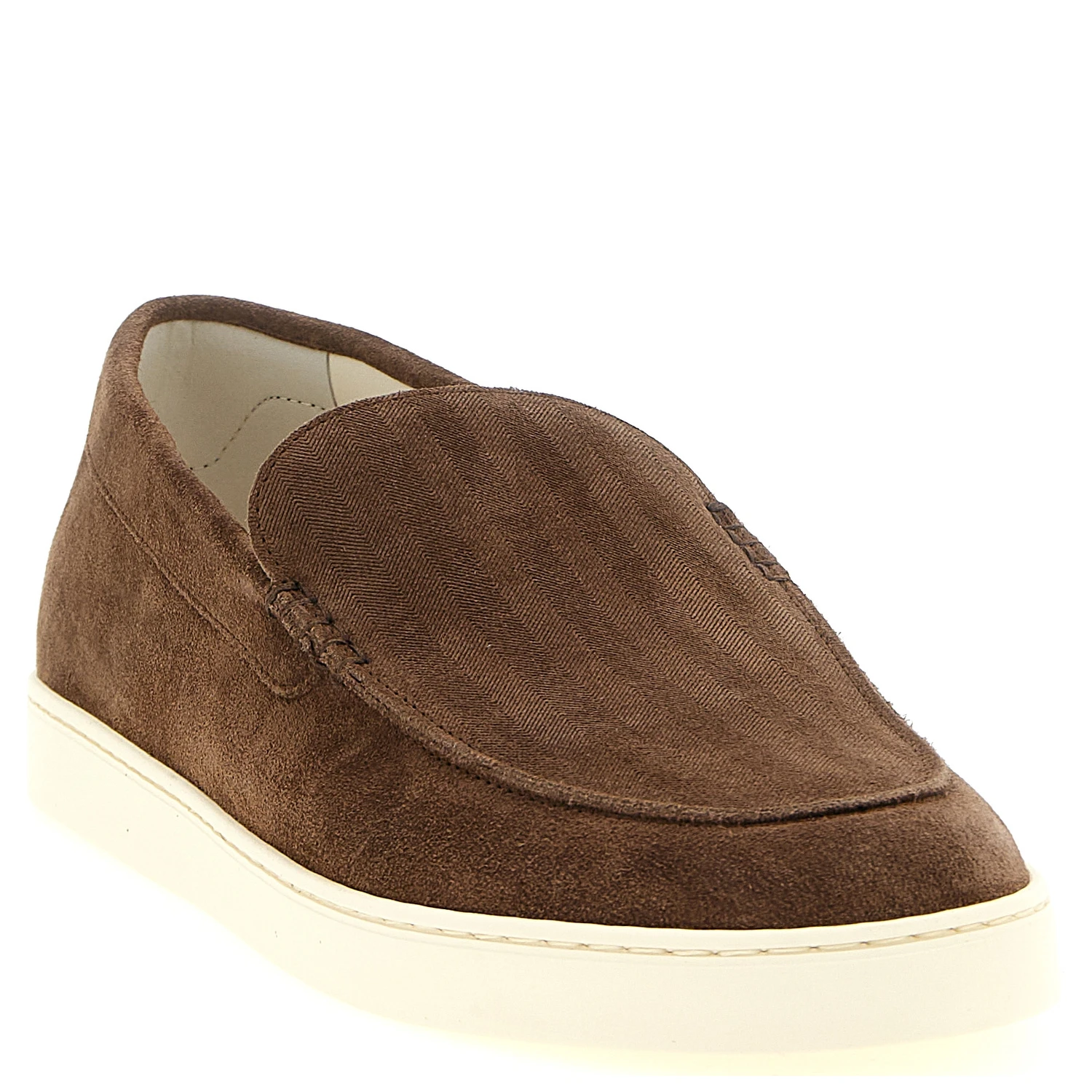Brown Calfskin Slip-On Loafers