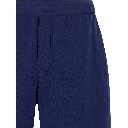 Blue Cotton Bermuda Shorts