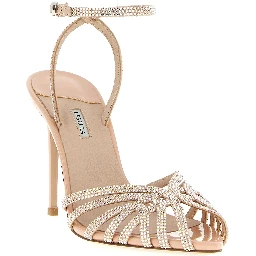 Multicolor Goatskin Stiletto Heel Sandals