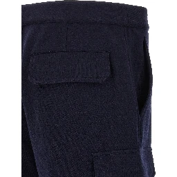 Blue Cotton Bermuda Shorts