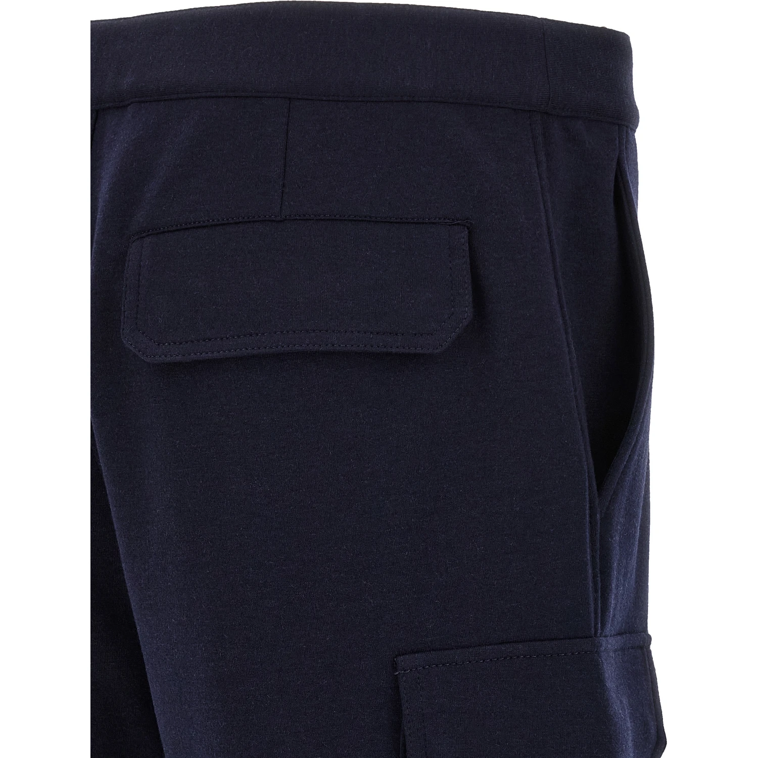 Blue Cotton Bermuda Shorts