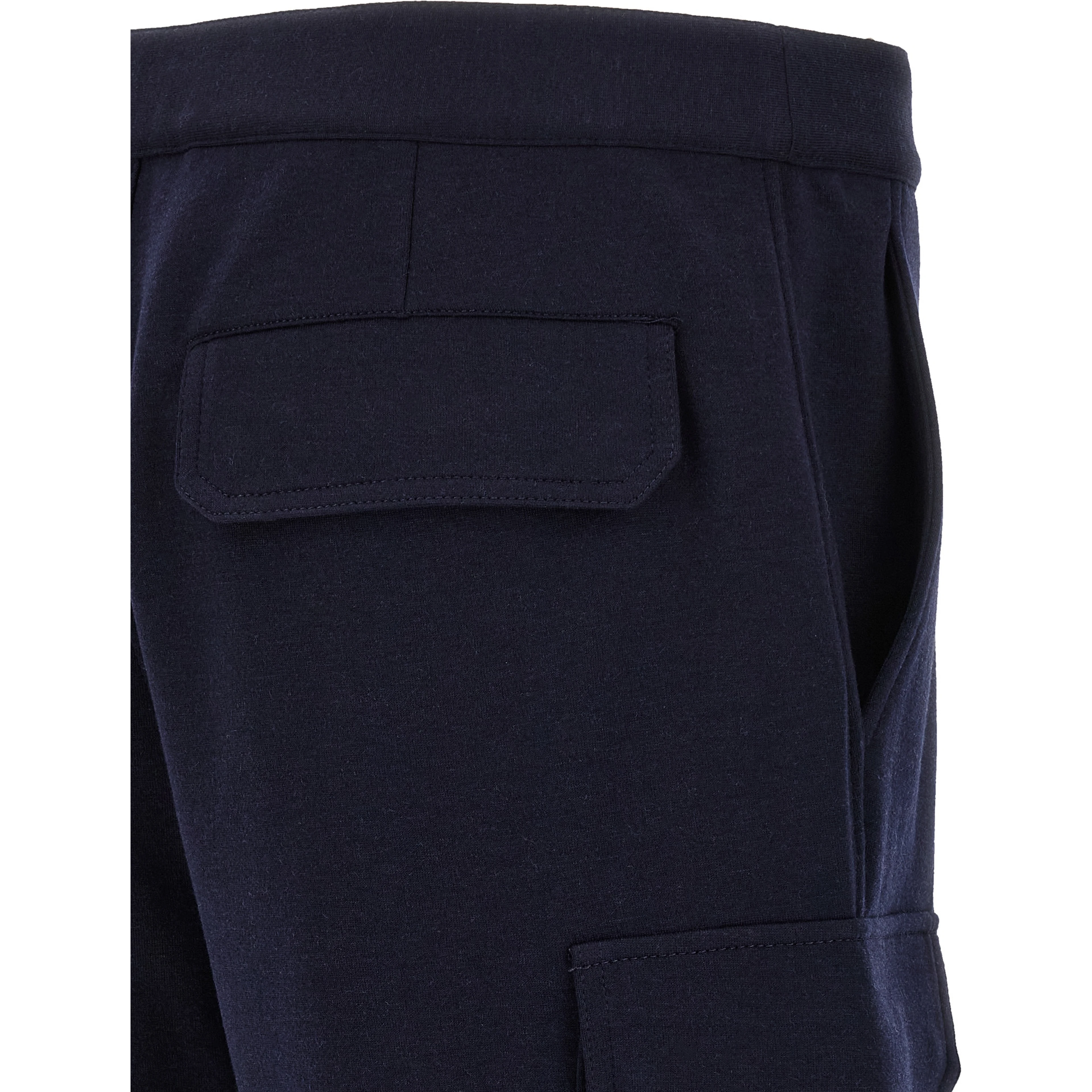 Blue Cotton Bermuda Shorts