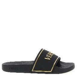 Black Polyurethane Slides