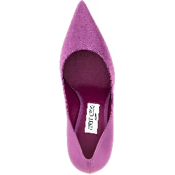 Purple Tencel High Heel Pumps