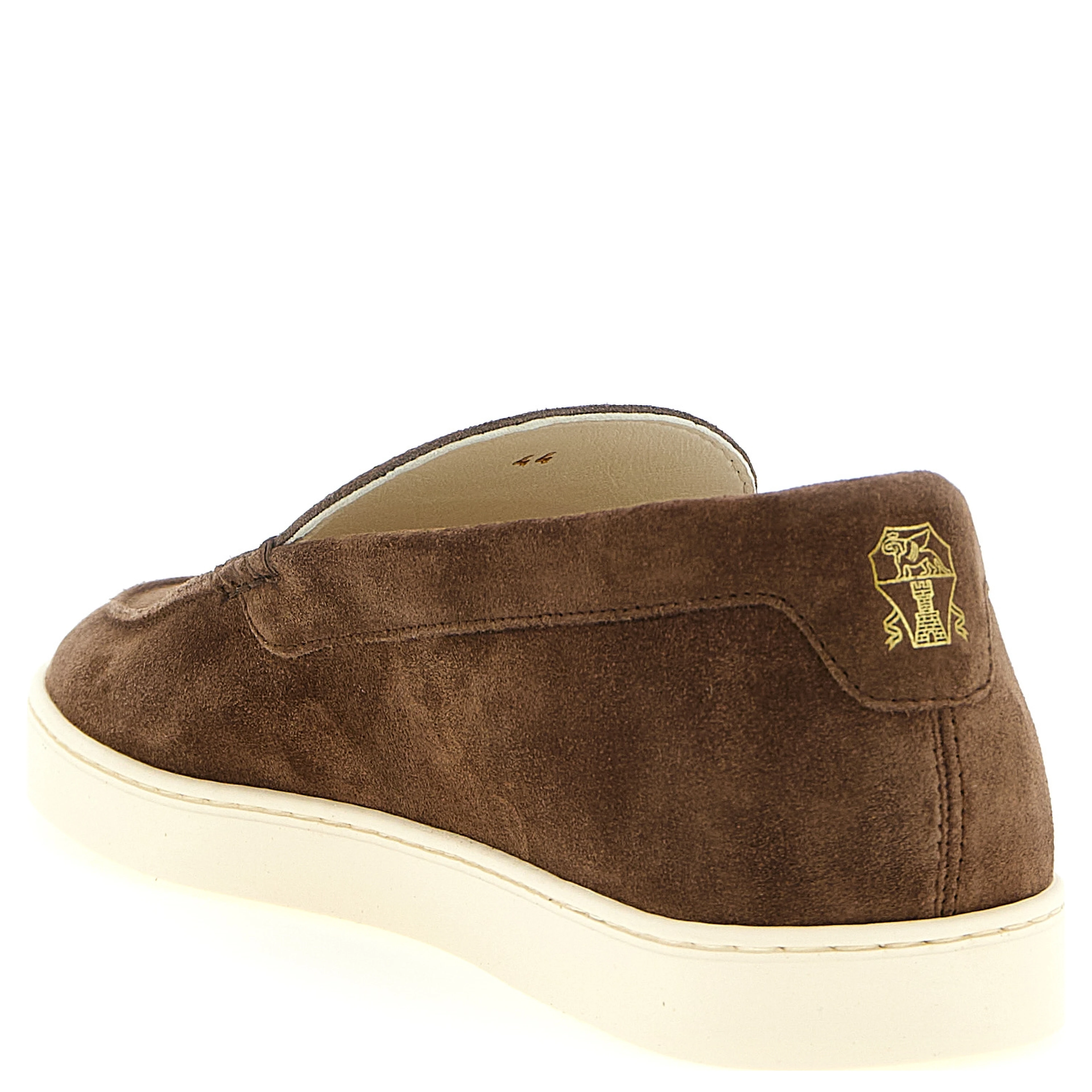 Brown Calfskin Slip-On Loafers
