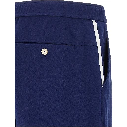 Blue Cotton Bermuda Shorts