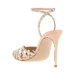 Multicolor Goatskin Stiletto Heel Sandals