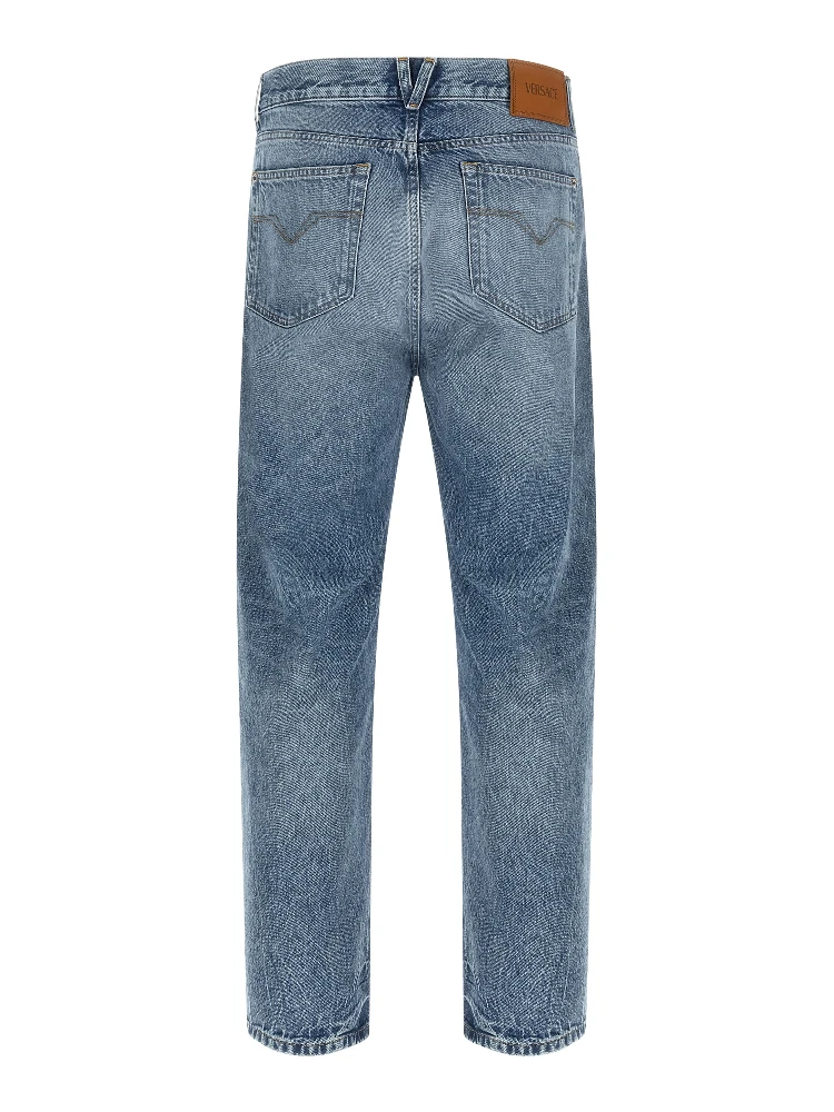 Blue Cotton Straight-Leg Jeans alternative