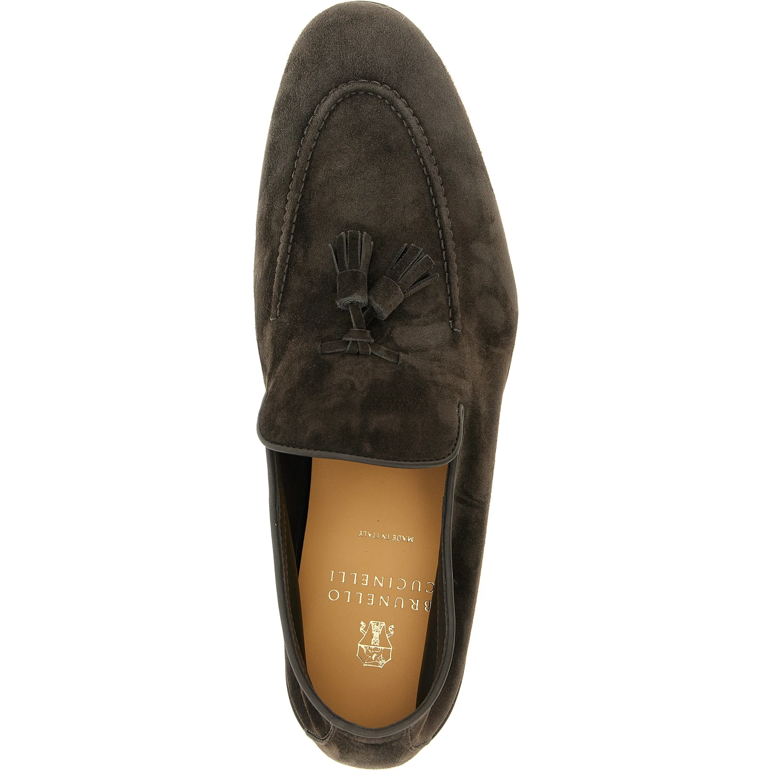 Gray Calfskin Slip-On Loafers