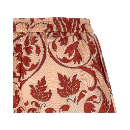 Multicolor Silk Bermuda Shorts