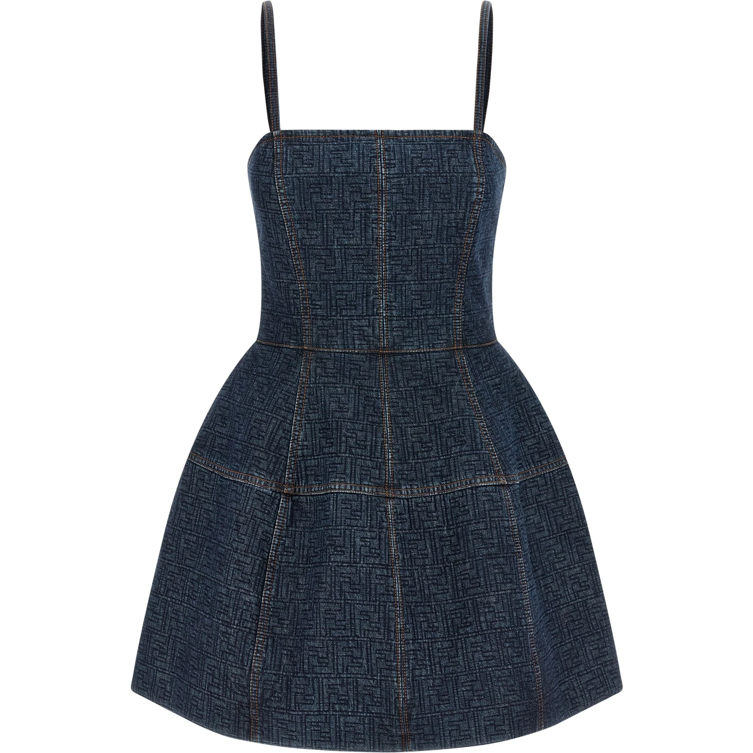 Blue Cotton Short Dress