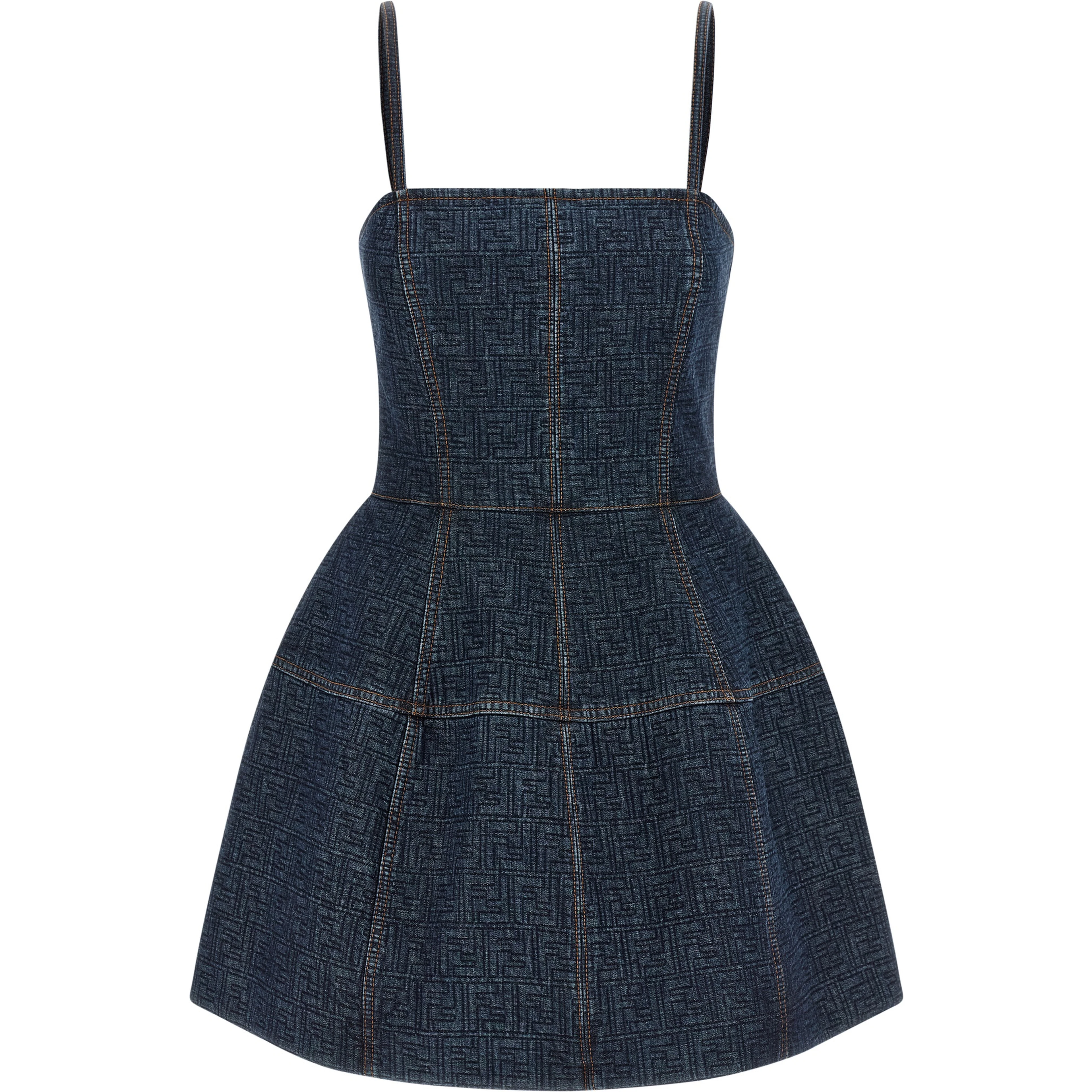Blue Cotton Short Dress