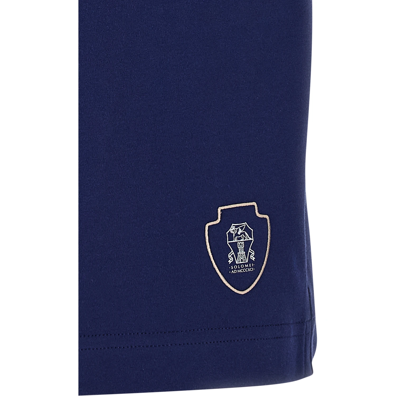 Blue Cotton Bermuda Shorts