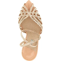 Multicolor Goatskin Stiletto Heel Sandals