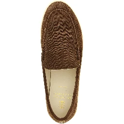 Brown Calfskin Slip-On Loafers